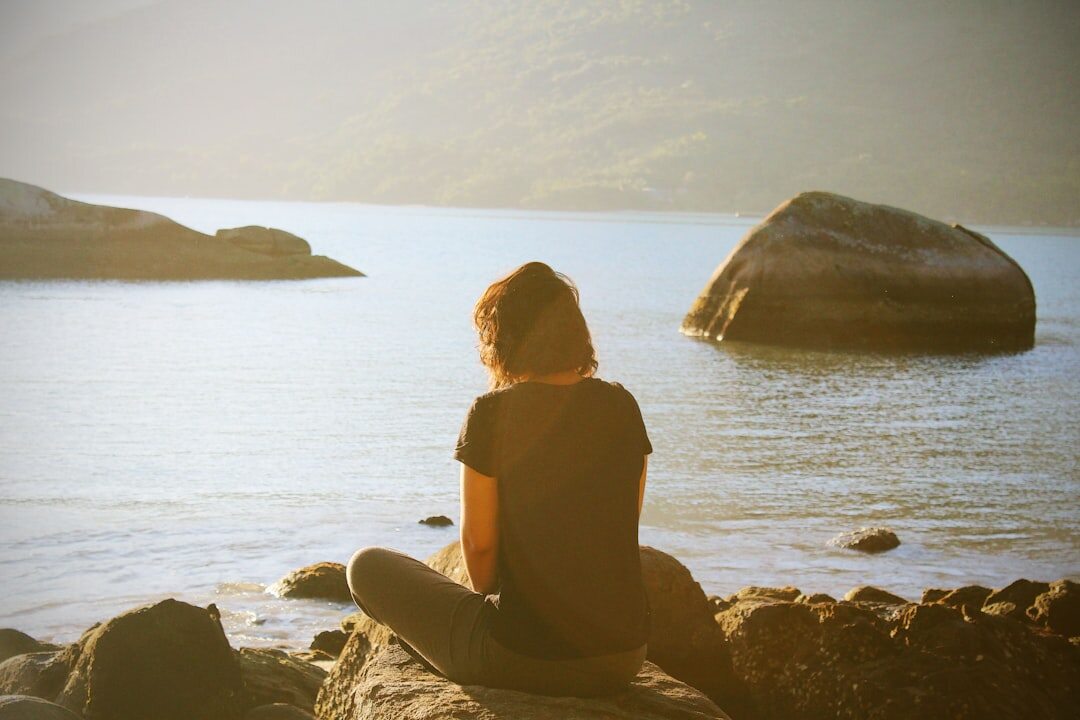 person practicing mindfulness