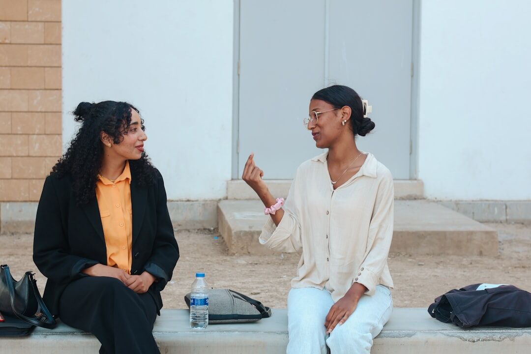 person having conversation