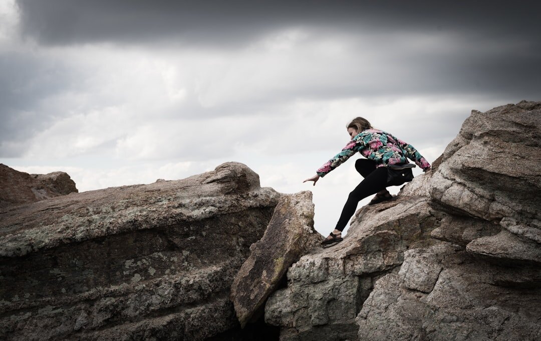 person overcoming obstacles